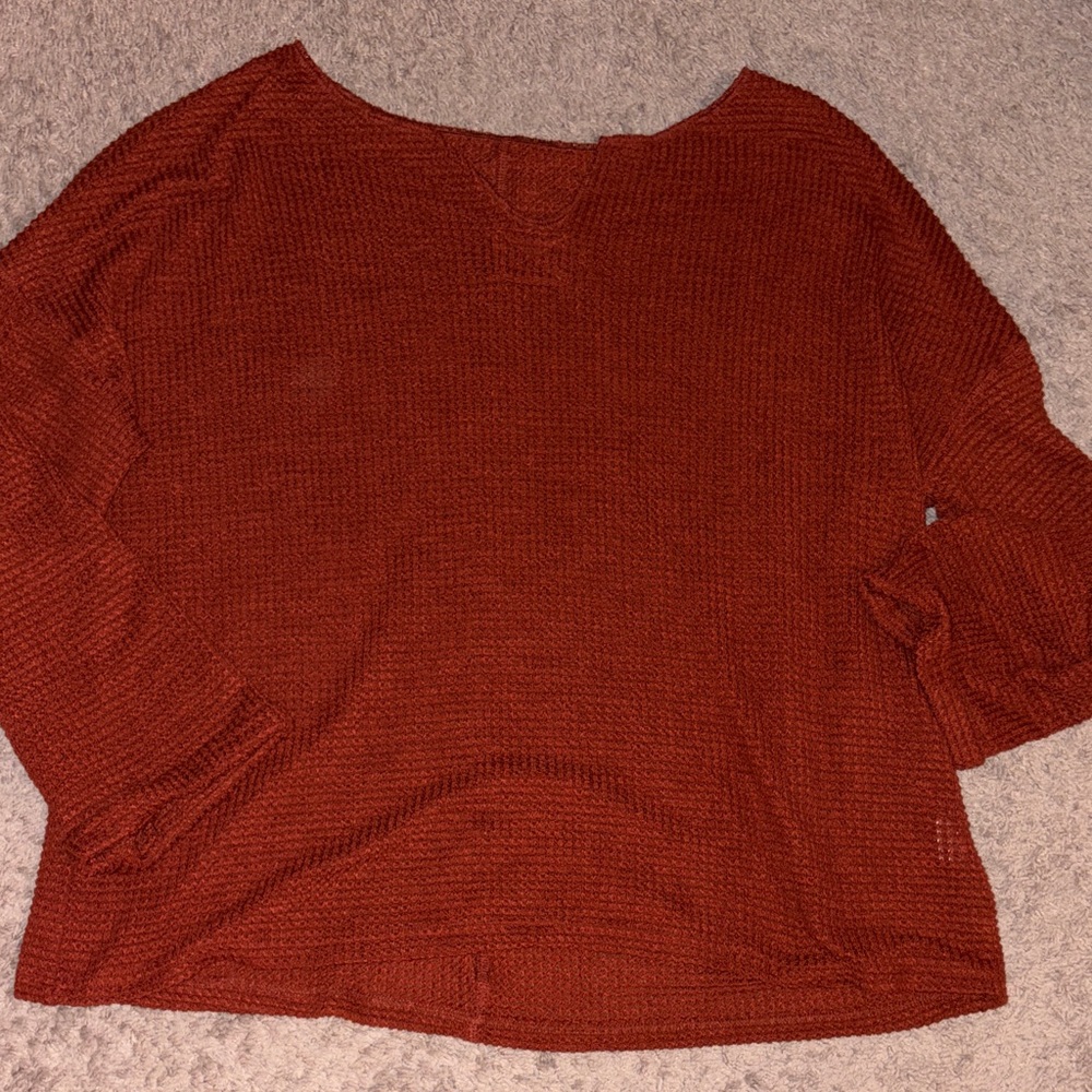 Women's Rust Crew Neck Sweater